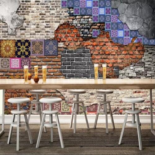 Wellyu Custom wallpaper 3d brick walls art vintage retro Papel de pared wallpaper background painting wall paper home decor обои