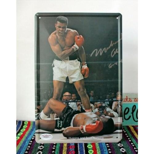 50pcs/lot Metal Sign shabby chic New listing Muhammad ali painting Art Poster Vintage Antique Metal Tin Signs Decor home club ba