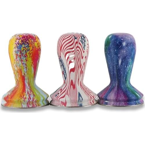 58MM Colorful Silicone Handle Stainless Steel Coffee Tamper Solid Coffee Barista Tool Espresso Coffee Tamper Flate Base Press