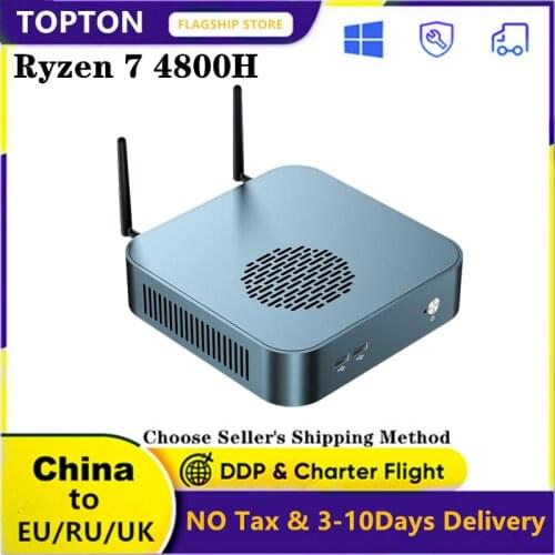 AMD Mini PC Ryzen 7 4800H 8 Cores 16 Threads Nuc M.2 PCIE Radeon Graphics Gaming Computer HTPC 3*4K HDMI DP Type-C WiFi6 BT5.1