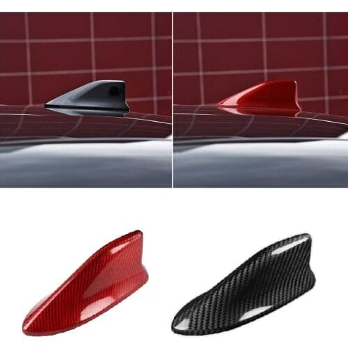 Red Carbon Fiber Car Radio Roof Shark Fin Antenna Trim Cover Car Accessories Fit For Subaru BRZ Toyota 86 2014-2019