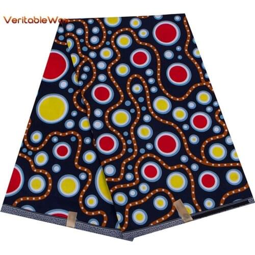 Blesing High Quality African Veritablewax Print Fabric For Dresses Wholesale Ankara Polyester Wax Fabric For Party Dress FP6389