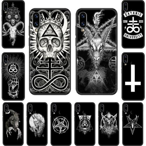 Devil Satan Phone case For Huawei Honor Mate 5 7 8 9 10 20 i A X Lite Pro black silicone coque tpu shell painting funda 3D back