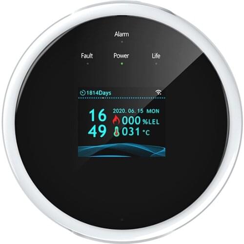 Tuya gas sensor wifi natural gas methane biogas leak detector gas alarm