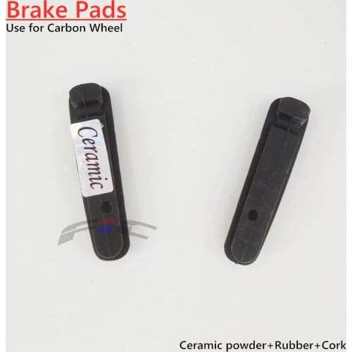 FIC Ceramic powder Brake Pads rubber cork braking shoes for carbon rim using shi mano brake pads for V brake road wheelset