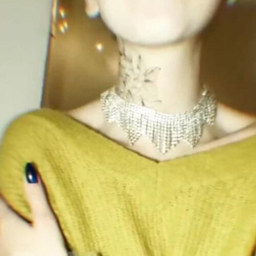 Classic Women Tassel Necklace O chain Copper Luxury Rhinestone collar choker Jewelry Necklace for women Bijoux Party Collares