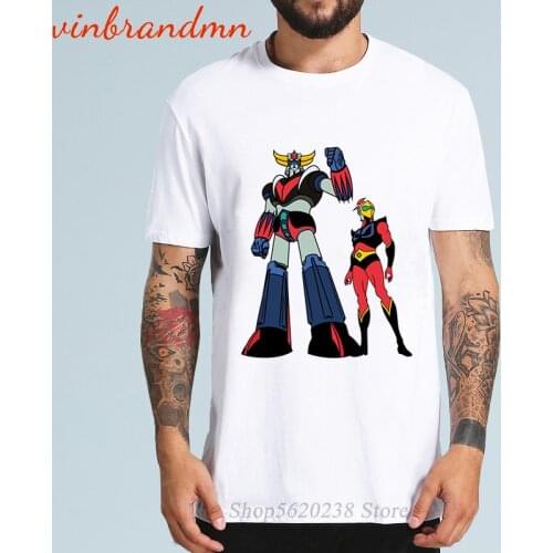 Hot-sale Grendizer Goldrake UFO Robot Male Tshirt Graphic Tops Fashion Streetwear T Shirt Clothes Japanese Anime Tee Shirt Homme