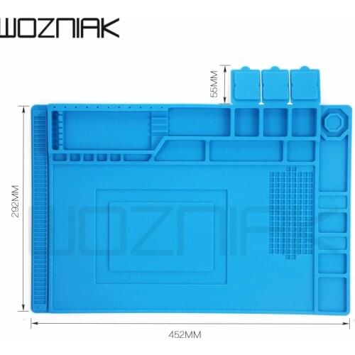 452x292 radio magnetic high temperature resistant silicone antistatic mat rubber gasket of mobile computer repair insulation pad