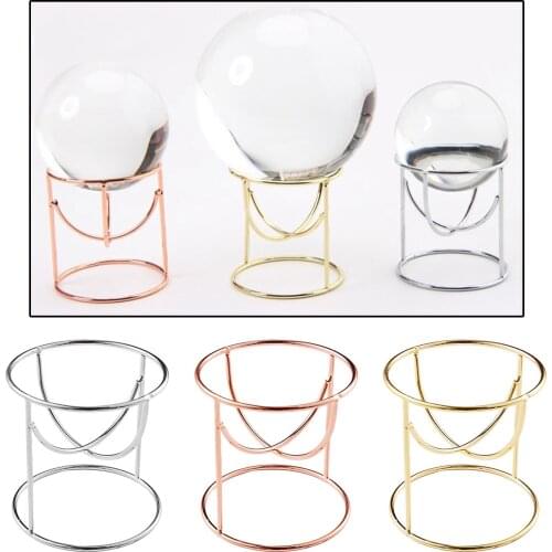 Metal Display Stand for Crystal Glass Lens Ball Divination Photography Base Sphere Globe Holder, 50mm Diameter