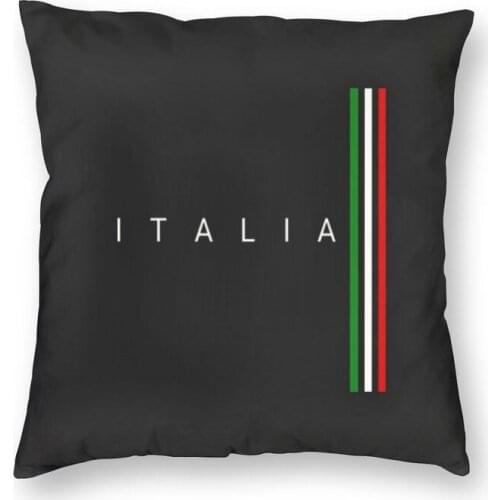 Fashion Italy Flag Square Throw Pillow Case Decoration 3D Double Side Printing Italy Qatar Cushion Cover for Sofa