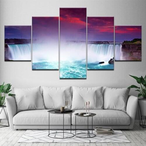 Diy 5 Piece Diamond Painting Full Square Round Drill Diamond Embroidery Scenic waterfall lake Mosaic craft supplies decor AA2184