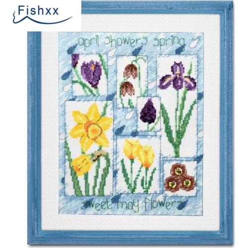 Fishxx Cross Stitch Kit European magazine Crazy70-2 sweet May narcissus DIY hand sewing