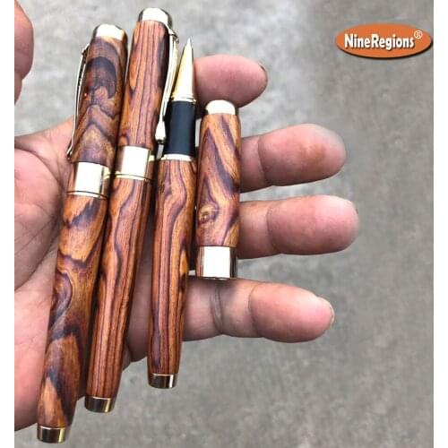 Genuine natural Chinese Hainan HuangHuali Scented rosewood Pen Dalbergia odorifera of China with gift box