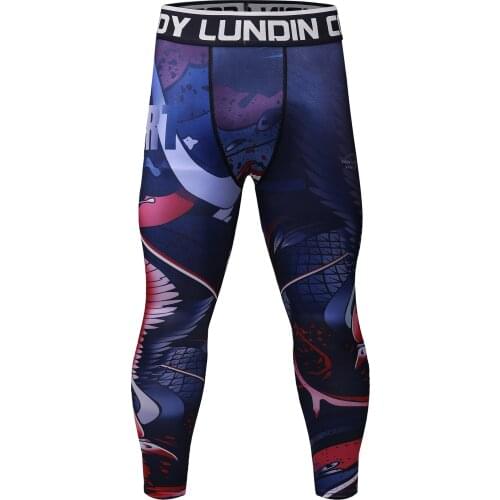 New Design Sports wear compression pants contract running tights legging for men black