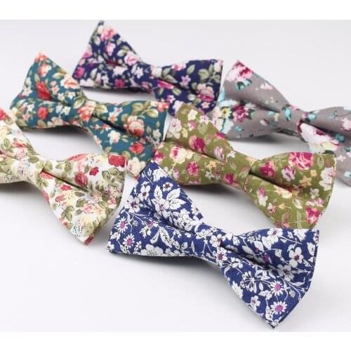 New Style Bowtie Men Tuxedo Cotton Designer Colorful Butterfly Floral Rose Paisley Bowties Wedding Party Casual Cravat Bow Tie