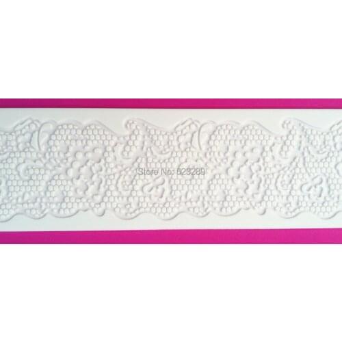 Wholesale 10Pcs/lot (CT-5017) Floret Shapes Lace 100% Platinum Silicone Cake Fondant Embossing Gum Paste Decorating Mold Tool
