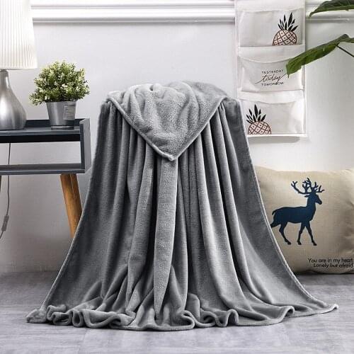 Autumn Winter Sofa Throw Blanket Warm Fleece Big Bath Towel Bathrope Bedding Microplush Blanket 70x100cm