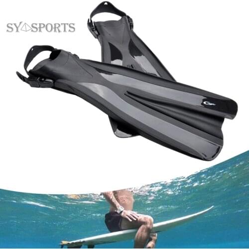SYSPORTS Professional adult diving fins, adjustable heel, free diving harpoon long fin diving swimming scuba diving