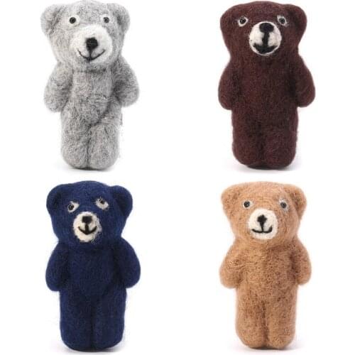 Newborn Photography Props Accessories Felt Knit Teddy Bear Infant Handmade Toy