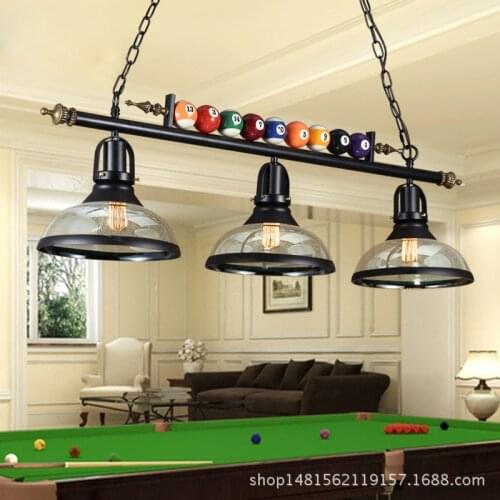 Modern billiards led pendant light glass iron dining room coffee kitchen restaurant hanging lighting
