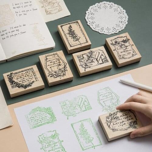 Vintage Plants Phrase Stamp DIY Wooden Stamps For Scrapbooking Stationery Notebook Adornment Tool Standard Stamp