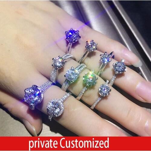 100% 9K Gold Moissanite Diamond Ring D color VVS With national certificate