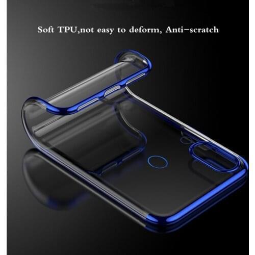 100pcs/lot Electriplating Soft TPU Clear Back Protector Phone Case For Huawei Honor 20 Pro P20 Lite 2019 Nova 5 5i