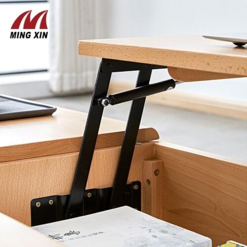 2PCS Folding Table Hinge Hydraulic Fold Lift Up Top Mechanism Lifting Shelf For Coffee Computer Table Hinge Furniture Hardware