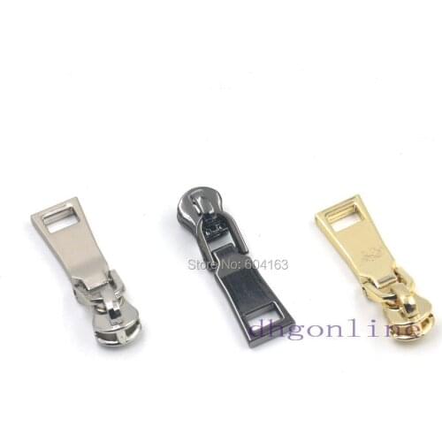 5 PCS Slider Pull #5 Molded Zipper Puller Fixer Rescue Instant Repair Kit Replacement Nickle Black Light-Gold