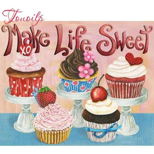 Cake pastry 5d Diamond Painting craft stickers 5D round crystals diamond Mosaic sets embroidery beading cross stitch patterns