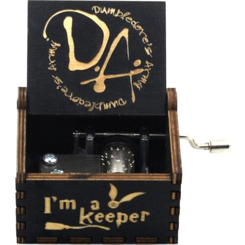 Antique Hand-cranked Wooden Music Box Queen Bohemian Rhapsody Jurassic Park Movie theme Music box Christmas Love Gif