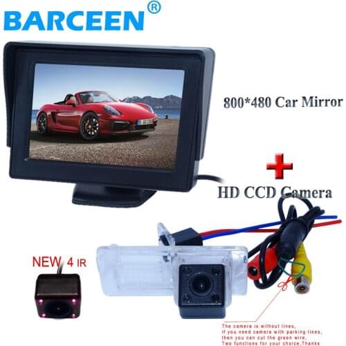 Car reversing camera +car screen monitor 4.3" 4 ir adapt for Renault Fluence/Dacia Duster/Megane 3/ for Nissan Terrano