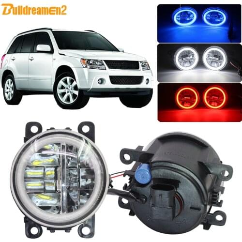 Buildreamen2 Car 4000LM LED Fog Light H11 Angel Eye Daytime Running Light DRL 12V For Suzuki Grand Vitara 2 / II JT 2005-2015