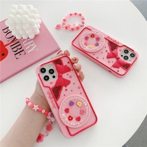 Cute Pink love heart bowknot Soft Silicone Phone Case For Huawei Mate 40 30 P20 P30 lite Nova 4E 5i 5 4 6 7 SE 2S 3i 5Z V10 Pro