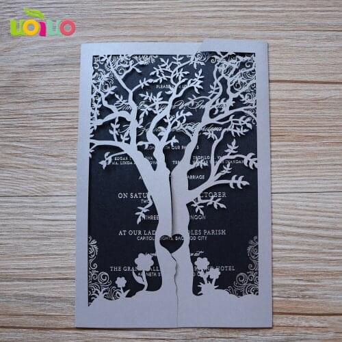 Birthday party decorations wedding cards hot sale laser cut happy birthday greeting cards