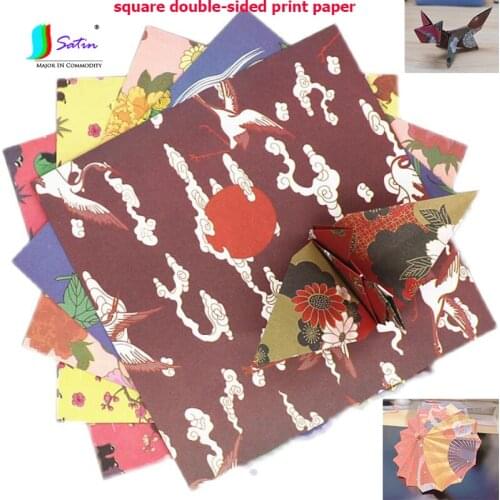 Home Make Origami Umbrella Animal Diy Colorful Japan Style Tropical Plants Ethnic 15cm Square Double-sided Print Handmade Paper
