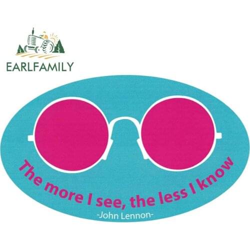 EARLFAMILY 13cm x 7.8cm Sticker for The More I See, The Less I Know Decal Car Bumper Sticker Vinyl Waterproof Car Accessories