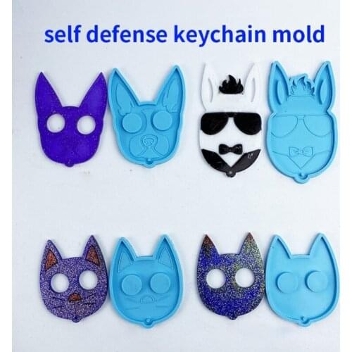 Epoxy Resin Mold Defense Keychain Pendant Casting Silicone Mould DIY Crafts Making Tool