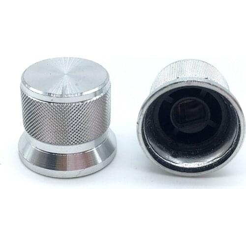 2pcs Roatry Encoder Switch Caps Potentiometer Aluminum Alloy Knob 20x17mm Half Shaft Type