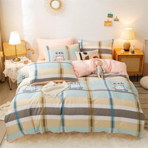 Fashion Family Bedding Set American Style Kids Adult Bedroom Home Bed Textile Soft Breathable Aloe Cotton Duvet Cover Bedsheet