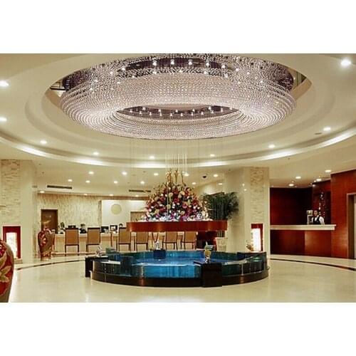 L Oval living room crystal lamp restaurant bedroom lamp LED ceiling bar aisle rectangular porch engineering lamps