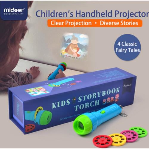 MiDeer Mini Projector Torch Educational Light-up Toys Children Kids Sleeping Stories Starlight Sleeper Luminous Toys 3Y