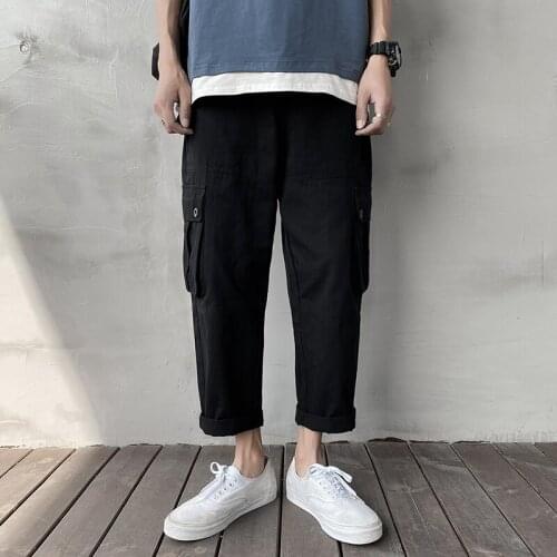 Men Multi-pocket Straight Pants Trousers Men Streetwear Punk Cargo Pant Hip Hop Casual Trousers Joggers Men pantalones hombre