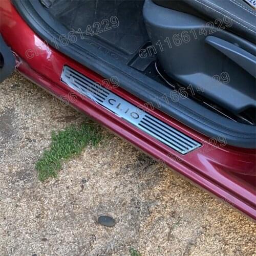 Stainless steel Scuff Plate Door Sill cover For Renault CLIO IV CLIO4 2012 2013 2014 2015 2016 2017 2018 2019 Car styling