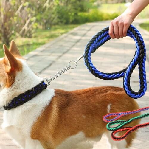 Nylon Collars Harnesses Leads Pet Dog Accessories Animals Supplies Collar Detachable Things for Medium Dogs Petty So Pets Leash