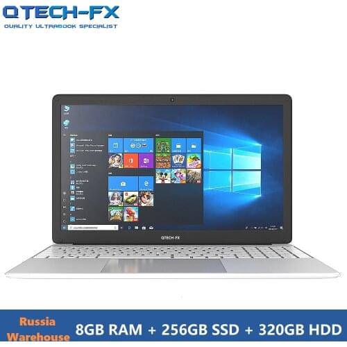 Russia Warehouse Laptop 15.6 Notebook 256G SSD +320G HDD Fast CPU Celeron 4 Cores Business Student Thin Laser Russian Keyboard
