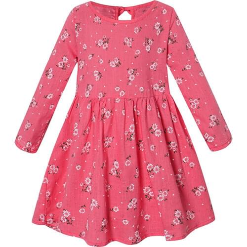 2021 New Autumn Winter Girls Dresses Long Sleeve Baby Girls Dresses Kids Cotton Clothing Casual Dresses For 1-5Years Children