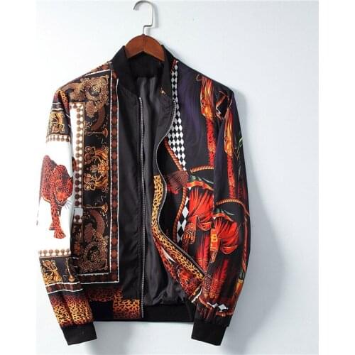 New Men luxury Rib Sleeve Embroidered Cheetah Royal Striped couple Baseball Coats & Jackets Abstract digital coat Motor #N91