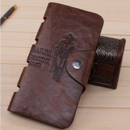 New Design Geometric Pattern Long Wallets Mens PU Leather money clip Personalized purse clutch wallet