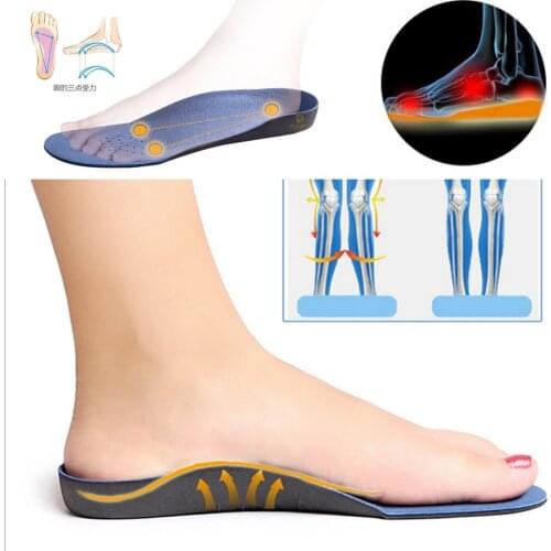 High Arch Supports shoes Insoles For Flatfoot Cubitus Varus Orthopedic Feet Cushion Pads Care size 35-46
